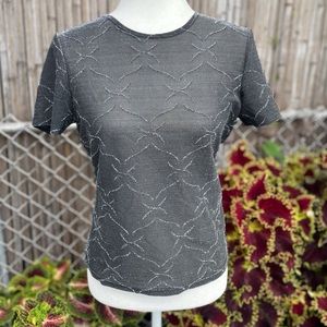 90s Semi Sheer Metallic Tee